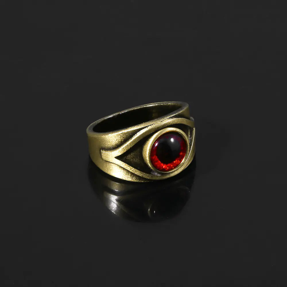 Vintage Crimson Brown Red Eye Ring